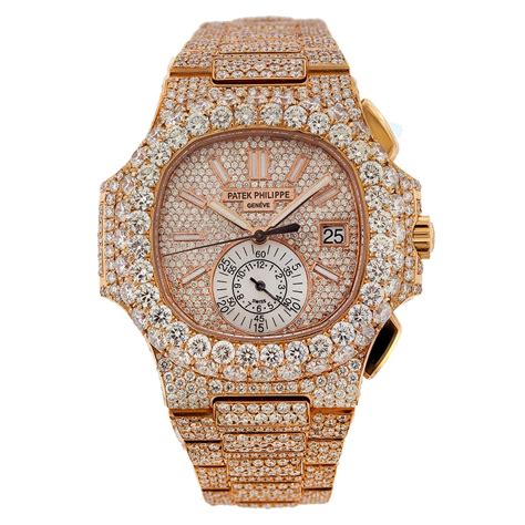 patek philipe iced out|patek philippe nautilus with diamonds.